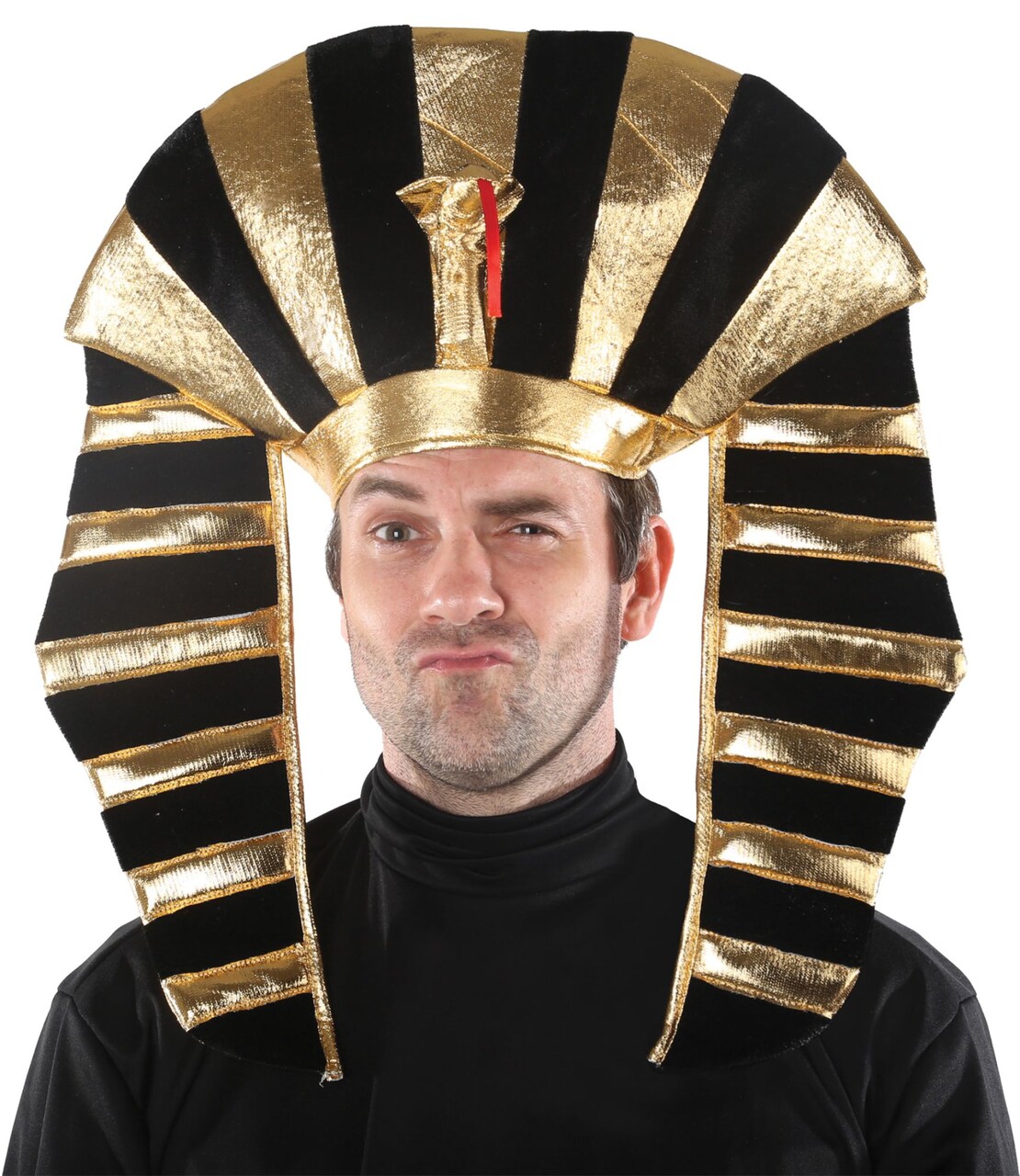 The Costume Center Gold and Black King Tut Men Adult Halloween Hat Costume Accessory - One Size